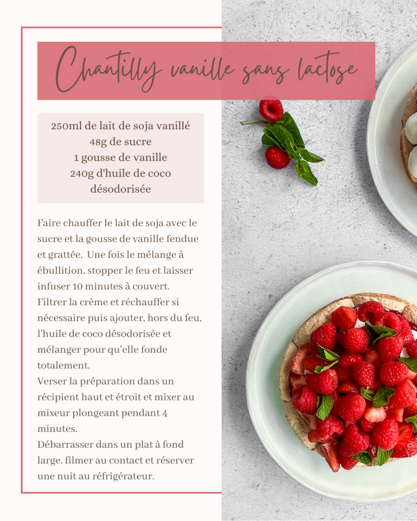recette chantilly sans lactose