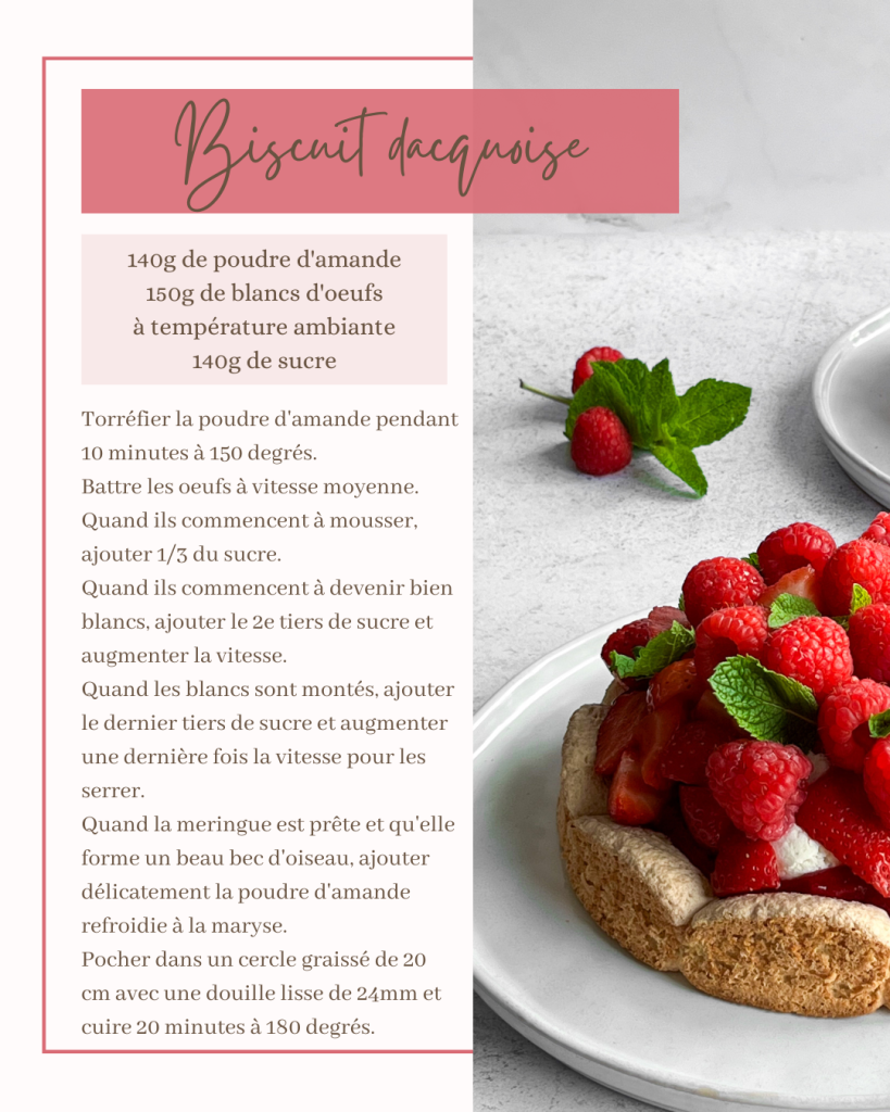 recette biscuit dacquoise