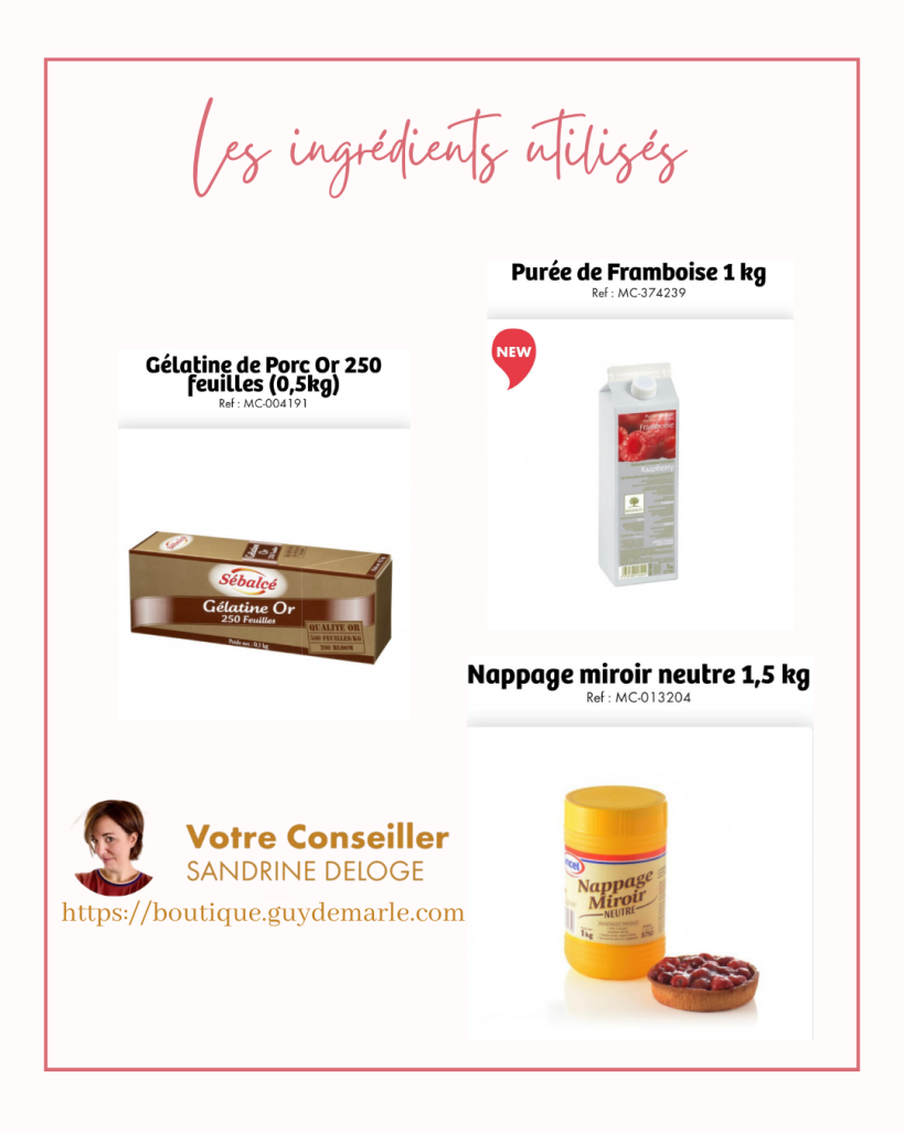 ingrédients Guy Demarle pour réaliser la tarte figue, framboise et jasmin