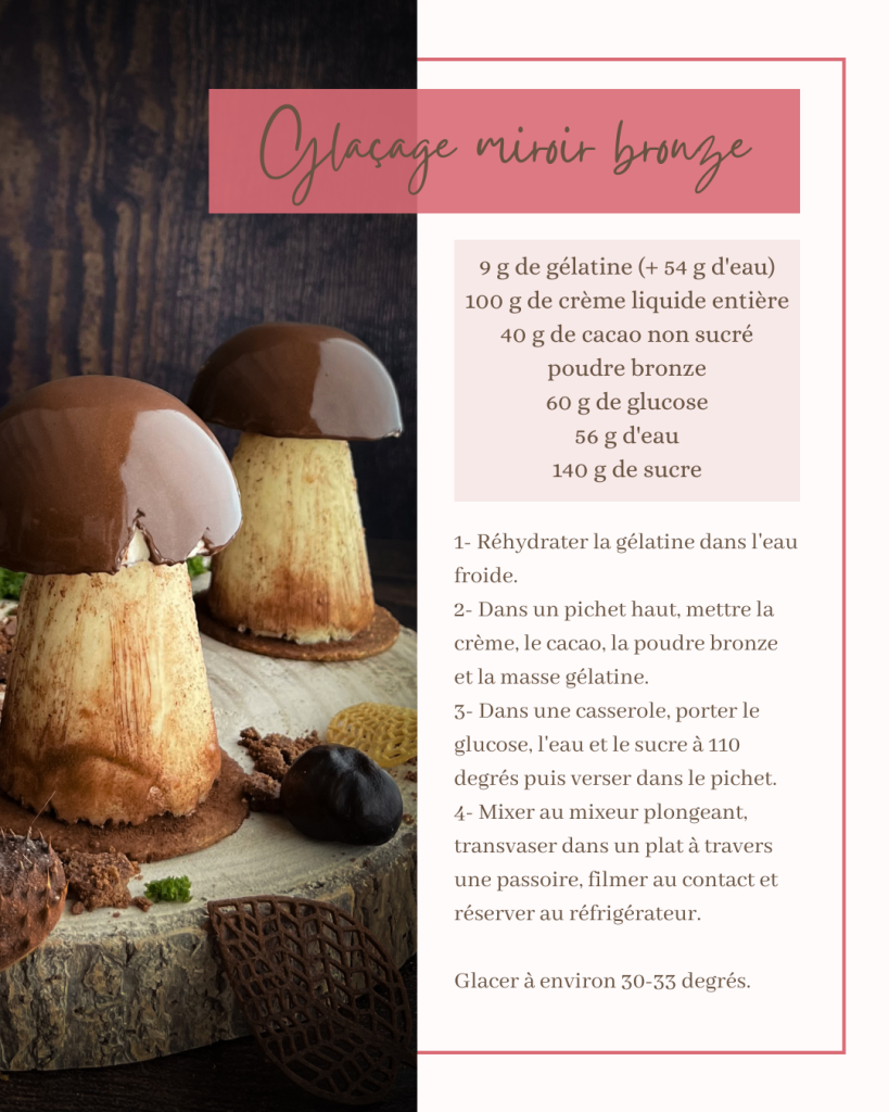 recette glaçage miroir cacao bronze